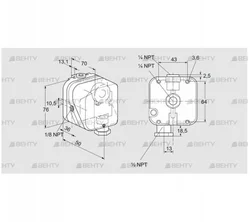 DG 50T-21N (84447820) Датчик-реле давления газа Kromschroder