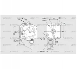 DG 10UG-4K2 (84447011) Датчик-реле давления газа Kromschroder