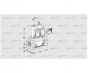 VCS780F05NNKGRB/PPPP/PPPP (88207053) Сдвоенный газовый клапан Kromschroder