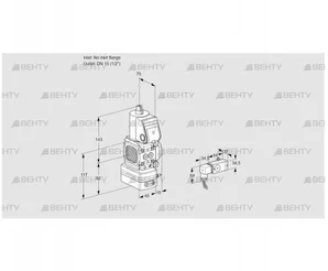 VAD1T-/15N/NQ-50B (88013551) Газовый клапан с регулятором давления Kromschroder