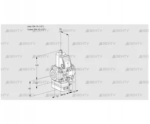 VAH1E15R/15R05HEVWR/PP/PP (88102716) Клапан с регулятором расхода Kromschroder