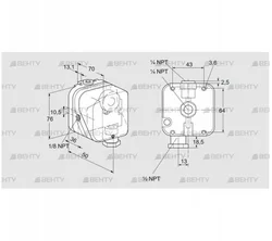 DG 50TG-22K2 (84447823) Датчик-реле давления газа Kromschroder