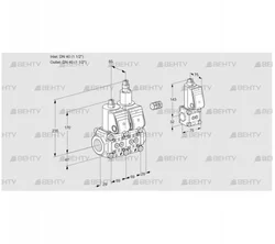 VCS2E40R/40R05NLWR/PPPP/PPBS (88103744) Сдвоенный газовый клапан Kromschroder