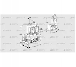 VCS780F05NNKGR3E/PPPP/PPZ- (88203314) Сдвоенный газовый клапан Kromschroder