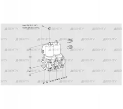 VCS2E32R/32R05NNWGL3/PPPP/PPPP (88103400) Сдвоенный газовый клапан Kromschroder