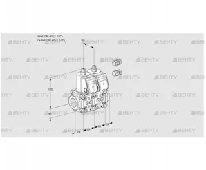 VCS2E40R/40R05NNWR3/PPPP/PPPP (88104003) Сдвоенный газовый клапан Kromschroder