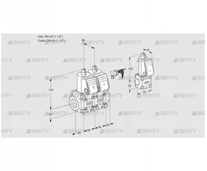 VCS2E40R/40R05NNWR/PPPP/ZSPP (88102618) Сдвоенный газовый клапан Kromschroder