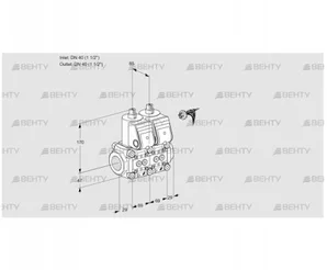 VCS2E40R/40R05NNKR3/PPPP/PPPP (88105627) Сдвоенный газовый клапан Kromschroder