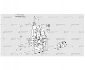 VCH1E25R/25R05LHEVWGR3/PP-3/PPPP (88100783) Клапан с регулятором расхода Kromschroder