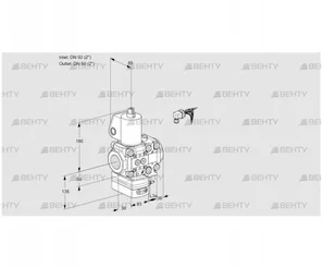 VAH3E50R/50R05HEVWL/PP/PP (88106837) Клапан с регулятором расхода Kromschroder