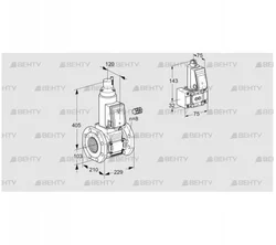 VAS8100F05LW3E/B-/B- (88205090) Газовый клапан Kromschroder