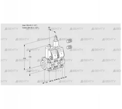 VCS2E40R/40R05NLWR3/PPPP/PPPP (88100108) Сдвоенный газовый клапан Kromschroder