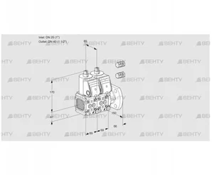 VCS2E25R/40F05FNNWR3/PPPP/PPPP (88101768) Сдвоенный газовый клапан Kromschroder