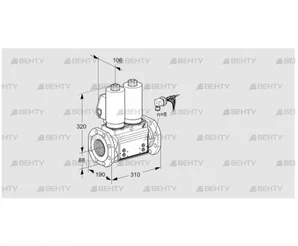 VCS780F05NNKGLB/PPPP/PPPP (88207101) Сдвоенный газовый клапан Kromschroder