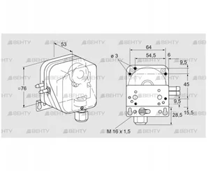 DL 5K-3W (84444700) Датчик-реле давления воздуха Kromschroder