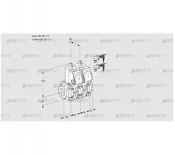 VCS2E25R/25R05NNQR6/PPPP/PPPP (88104518) Сдвоенный газовый клапан Kromschroder