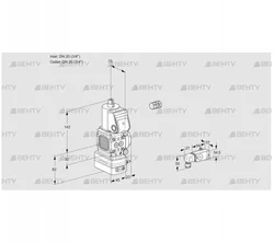 VAD1E20R/20R05FD-25WR/2-/PP (88103960) Газовый клапан с регулятором давления Kromschroder