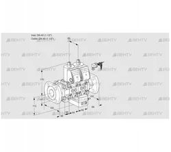 VCV2E40F/40F05F2NVKWR/PPPP/PPPP (88103954) Клапан с регулятором соотношения Kromschroder