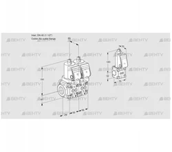 VCS2T40N/--05NNQSR/PPPP/PPBS (88102882) Сдвоенный газовый клапан Kromschroder