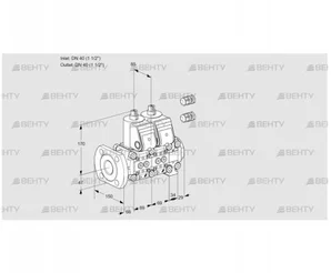 VCS2E40F/40R05NNVWR3/PPPP/PPPP (88101749) Сдвоенный газовый клапан Kromschroder