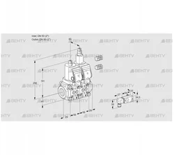 VCS2E50R/50R05NLWGR3/PPPP/3-PP (88105835) Сдвоенный газовый клапан Kromschroder