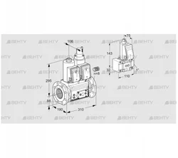 VCS780F05NLWR3E/PPPP/PPZ- (88206570) Сдвоенный газовый клапан Kromschroder