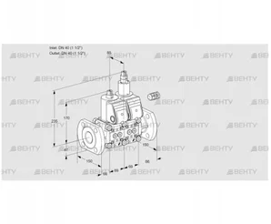 VCS2E40F/40F05NLKR/PPPP/PPPP (88103813) Сдвоенный газовый клапан Kromschroder