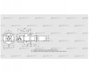 BIC 65/50HBR-600/735-(108)ER (84199109) Газовая горелка Kromschroder