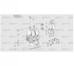 VCH3E50R/50R05FNHEWR3/2-PP/4-ZS (88106590) Клапан с регулятором расхода Kromschroder