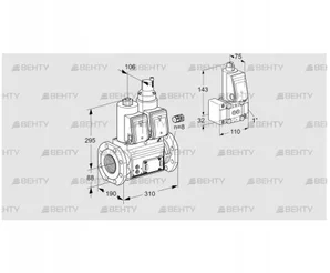 VCS780F05NLWR3E/PPB-/PPZ- (88207850) Сдвоенный газовый клапан Kromschroder