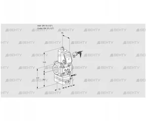 VAG115R/NWBE (88018160) Газовый клапан с регулятором соотношения Kromschroder