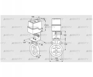 IDR125Z03D350AU/50-60W30TR10 (88303487) Дроссельная заслонка Kromschroder