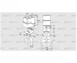 IDR300Z03D100AU/50-60W30TR10 (88303836) Дроссельная заслонка Kromschroder