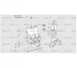 VCV3E50R/50R05NVKWSL3/2-BS/PPPP (88105629) Клапан с регулятором соотношения Kromschroder