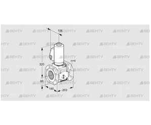 VAS7T80A05NWSLB/PP/PP (88207450) Газовый клапан Kromschroder