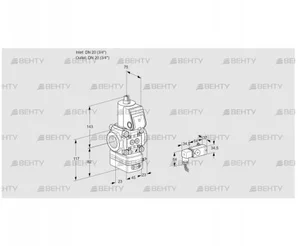 VAD1T20N/NQ-100A (88007594) Газовый клапан с регулятором давления Kromschroder