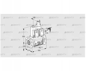 VCS8100F05NLQRE/PPEP/PPPP (88204703) Сдвоенный газовый клапан Kromschroder