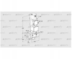 VK 40F10W5XA43D (85311024) Газовый клапан с приводом Kromschroder