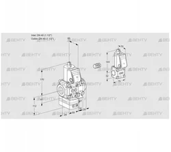 VAG2E40R/40R05GEVWR/PP/ZS (88107792) Газовый клапан с регулятором соотношения Kromschroder