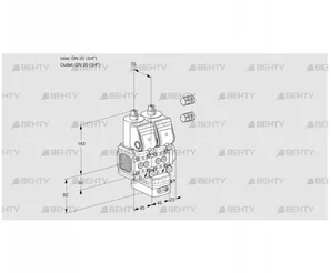 VCH1E20R/20R05FNHEWR3/PPPP/PPPP (88101281) Клапан с регулятором расхода Kromschroder