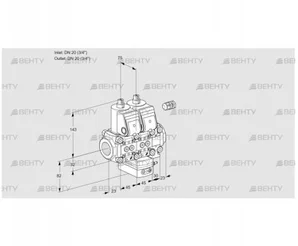 VCH1E20R/20R05NHEVWR/PPPP/PPPP (88105294) Клапан с регулятором расхода Kromschroder