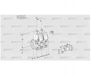 VCS2E50R/50R05NNWR/PP-3/PPPP (88100997) Сдвоенный газовый клапан Kromschroder