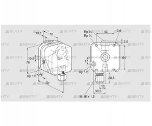 DG 150U-3N (84447513) Датчик-реле давления газа Kromschroder