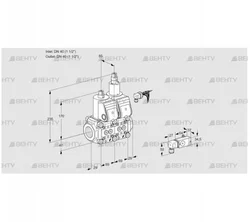 VCS2E40R/40R05NLWR/-3PP/PPPP (88107810) Сдвоенный газовый клапан Kromschroder