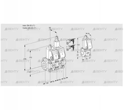 VCS2E25R/25R05NLWR6/PPPP/PPZS (88103282) Сдвоенный газовый клапан Kromschroder