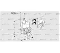 VCH1E25R/25R05LHEWL6/PPBS/PPPP (88106322) Клапан с регулятором расхода Kromschroder