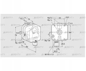 DG 50UG-3 (84447370) Датчик-реле давления газа Kromschroder