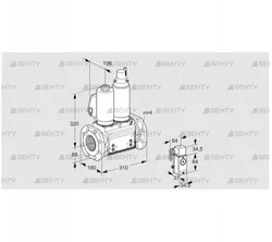 VCS7T80A05NLQSLB/PPPP/3-4- (88207307) Сдвоенный газовый клапан Kromschroder