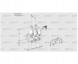 VCS2E25R/25R05NNWR/MMMM/2--2 (88107751) Сдвоенный газовый клапан Kromschroder