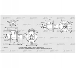 BIO 140KBL-450/435-(67)E (84008255) Газовая горелка Kromschroder